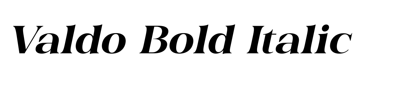 Valdo Bold Italic